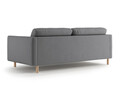 Canapea 4 locuri, Eden, Micadoni, 209x92x90 cm, catifea, gri