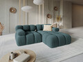 Coltar modular dreapta 3 locuri, Bellis-51, Micadoni Home, 188x155x70 cm, catifea, turcoaz