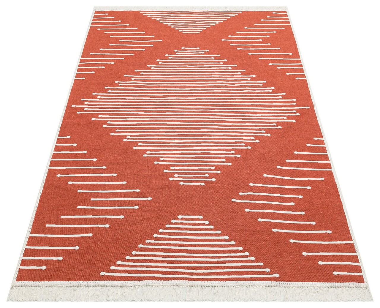 Covor, Ar 15 Terra , 120x180 cm, Bumbac reciclat, Rosu - 1 | YEO