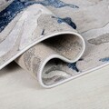 Covor Marbled Navy, Flair Rugs, 60x230 cm, polipropilena/poliester, bleumarin