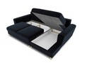 Coltar extensibil dreapta 4 locuri, Moghan, Micadoni Home, GL, 241x145x88 cm, catifea, albastru inchis