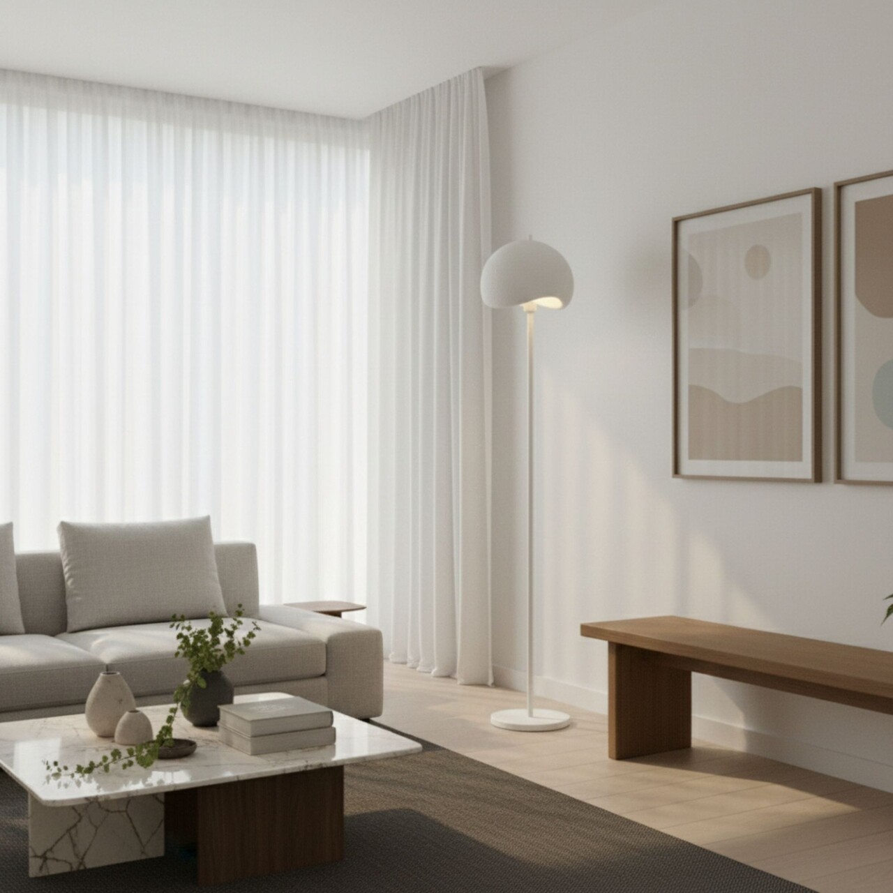 Lampadar, L'essentiel Maison, 892OPV2630, Alb - view 3