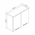 Dulap pentru bucatarie, Hanah Home, Minar, 90x72x37 cm, Alb