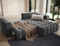 Coltar extensibil dreapta 4 locuri ELTAP, Bon-42, Bonett, 250x175x92 cm, lemn/poliester, gri inchis