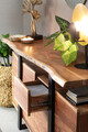 Bufet inferior Artur, Bizzotto, 175x45x90 cm, lemn de salcam/otel