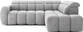 Coltar extensibil dreapta 4 locuri ELTAP, RT-04SO, Falconn, 258x208x107 cm, lemn/poliester, gri