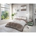 Lenjerie de pat dubla Luxurious Taupe, Royal Textile, 3 piese, 200 x 220 cm, 100% bumbac, taupe