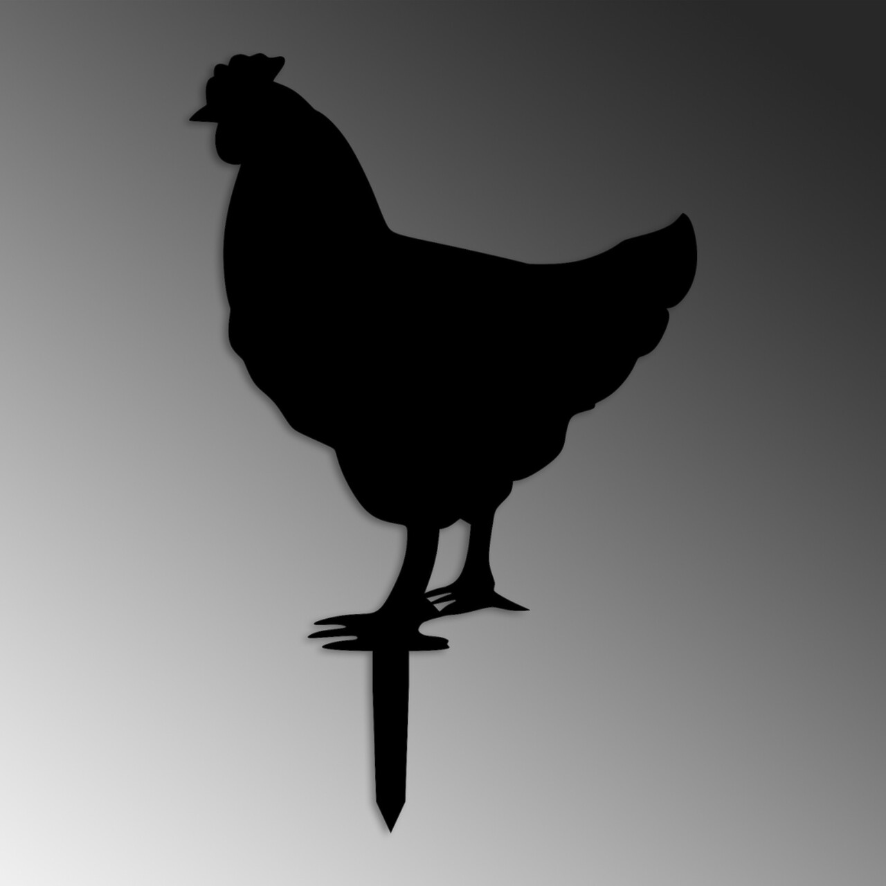 Obiect decorativ de grădină, Chicken 01, 64x42 cm, Negru - view 5
