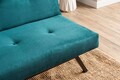 Canapea extensibila cu 3 locuri, Futon, 859FTN2901, Metal , Verde petrol