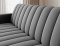 Canapea extensibila 3 locuri ELTAP, Roneyy, 212x89x86 cm, lemn/poliester, gri inchis