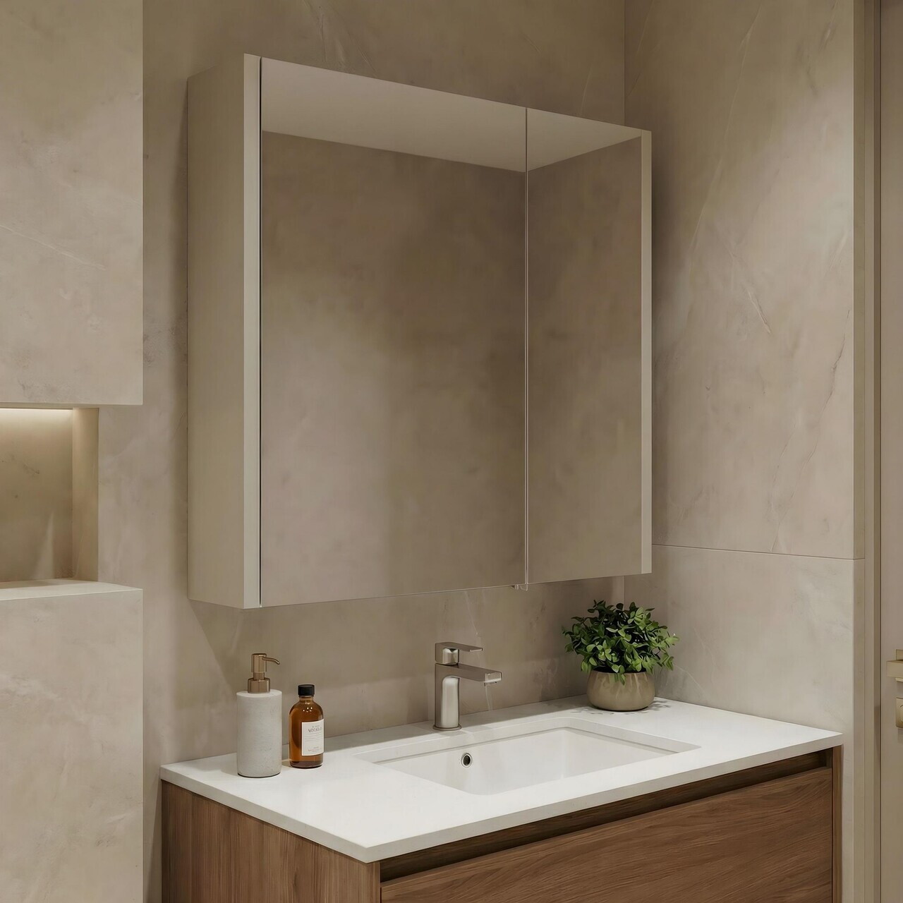 Dulap de baie cu oglindă, Hanah Home, Arno 60, Casmir
