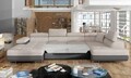Coltar extensibil dreapta 6 locuri ELTAP, Rod-45, Rodrigo, 345x202x90 cm, lemn/poliester, gri/gri inchis
