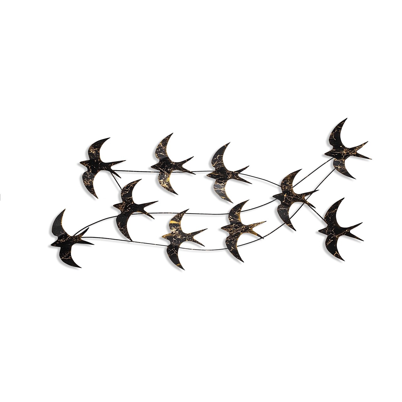 Decoratiune de perete, Flock of Swallows 3, Dimensiuni: 45 x 104 x 8 cm, Multicolor - view 6