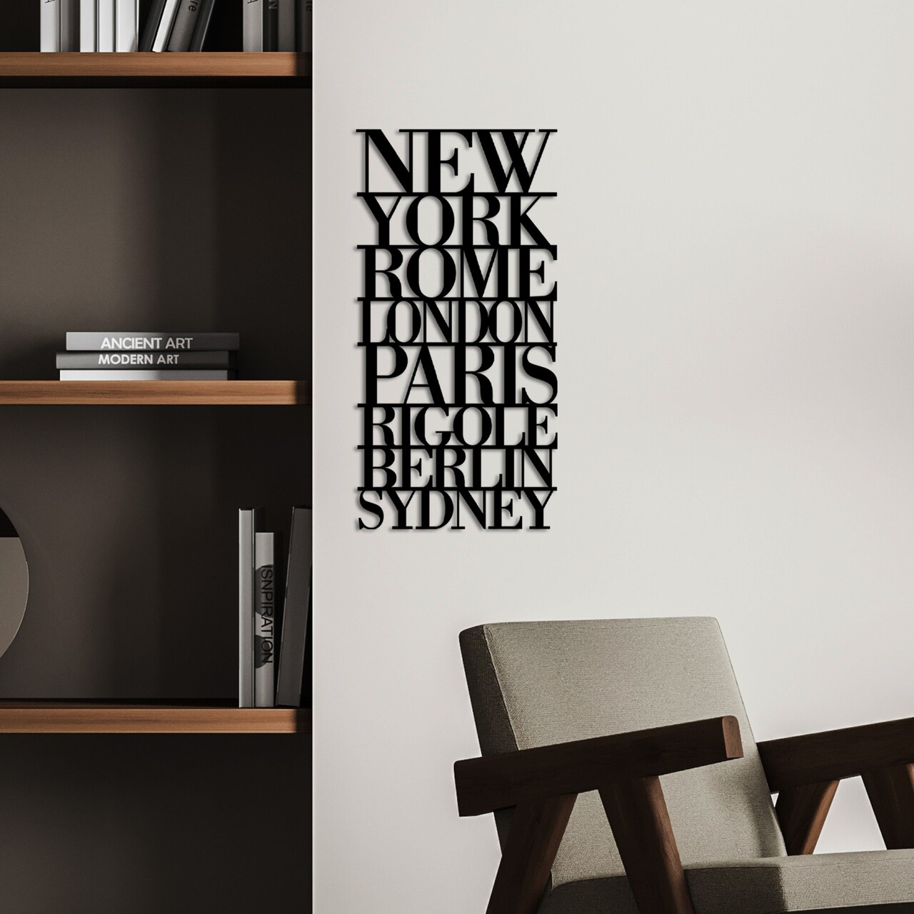 Decoratiune de perete, We Love Music, Dimensiune: 70 x 49 cm, Negru - view 2