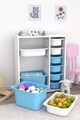 Dulap multifunctional, Estella, Zen 2D2K6U, Alb/Albastru