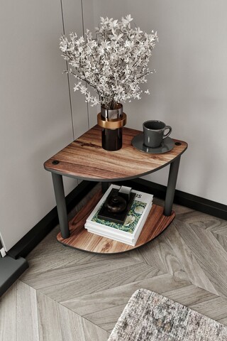 Masuta, Hanah Home, Bookcase 2-Tiers Corner, 34x38x34 cm, MDF , Maro