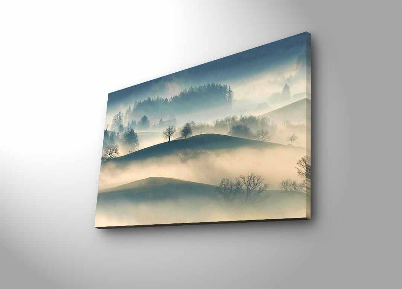 Tablou decorativ cu lumina LED, 4570DHDACT-124, PÂNZĂ DIN PIELE ÎNTOARSĂ, Dimensiune: 45 x 70 cm, Multicolor — imaginea 4