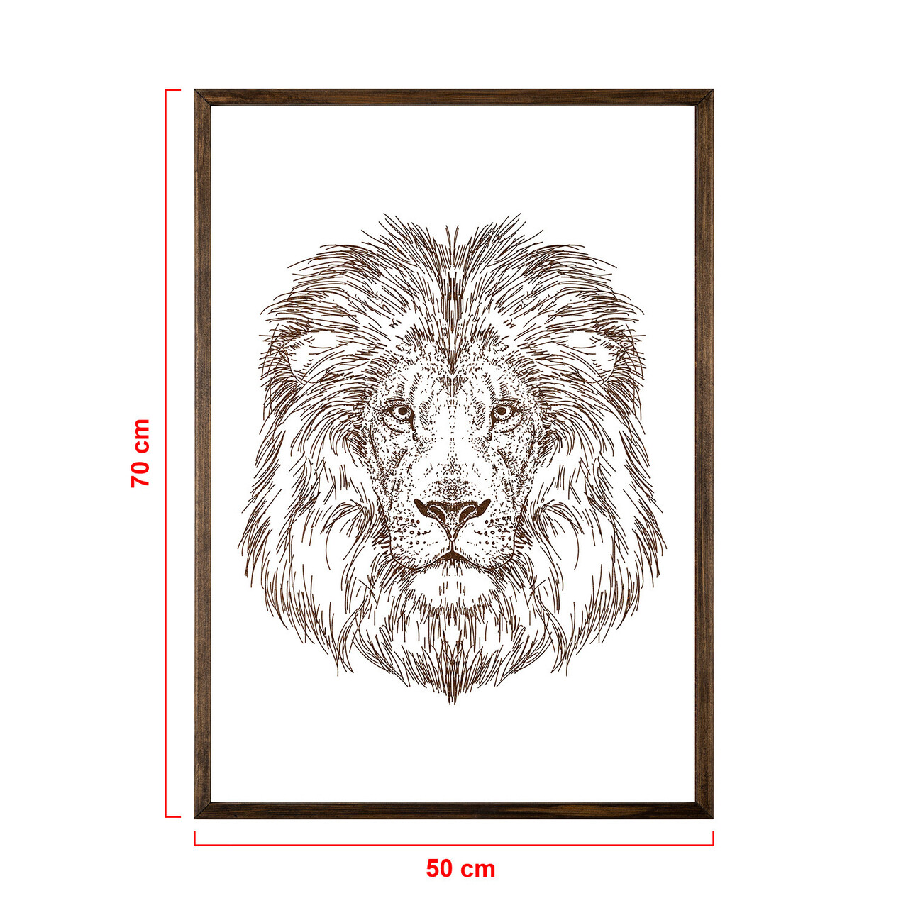 Tablou decorativ, TD084, Lemn, Desenat manual, Natural