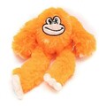 Jucarie de plus pentru caini Monkey S, Gloria, 19 x 6 x 21 cm, poliester, portocaliu