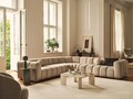 Coltar simetric modular 5 locuri, Lupine-44, Micadoni Home, 309x309x70 cm, catifea, galben