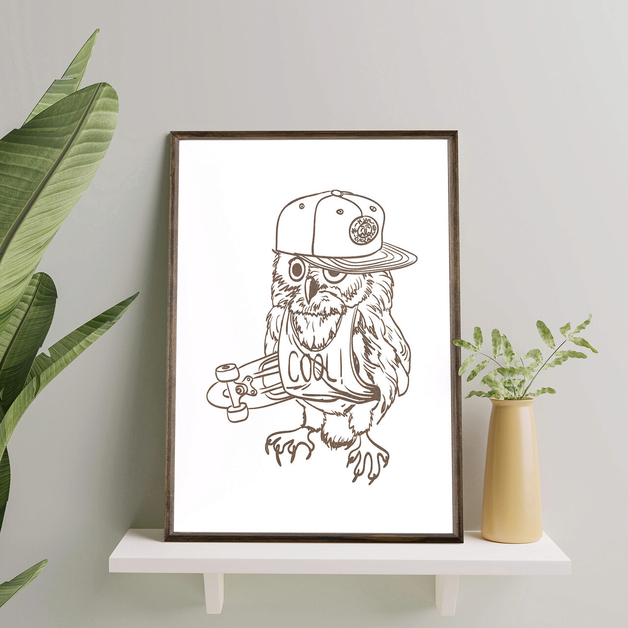 Tablou decorativ TD165 Lemn Desenat manual Natural