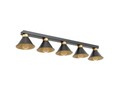 Plafoniera ELTAP, Detmer, 100x17x14 cm, 5xE27, 15W, otel, negru/auriu