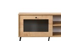 Comoda TV, Wolina, Wire 140, 138x55x41 cm, 100% PLANCĂ DE PARTICULAȚI VOLTATE, Stejar