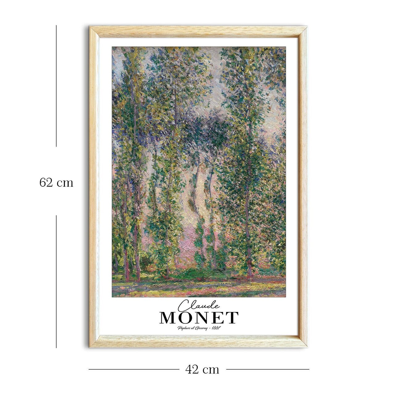 Tablou decorativ, 4262AHSMONET-023, Lemn masiv, Fundal: 100% MDF (Grosime: 2,7 mm), Multicolor - view 5