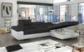 Coltar extensibil dreapta 4 locuri ELTAP, Armd-04, Armando, 289x203x85 cm, lemn/poliester, gri inchis/alb