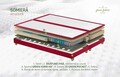 Pat matrimonial, Stockholm, Cubic E, 160x200 cm, saltea tip Pocket, topper memory, Rosu