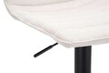 Set 2 scaune de bar Lift High White, Mauro Ferretti, 43x49.5x85.5 cm, inaltime ajustabila, fier/poliester, negru/alb