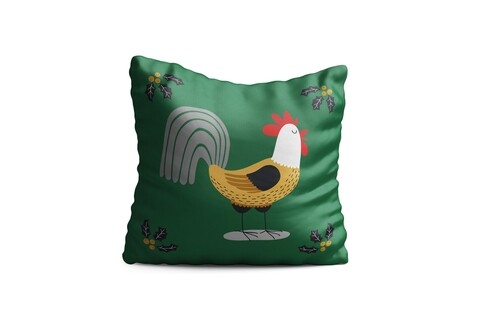 Perna decorativa rooster, oyo kids, 43x43 cm, poliester, multicolor