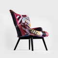 Fotoliu MOSS X NAOKO, Homla, 70x55x95 cm, catifea din poliester, multicolor