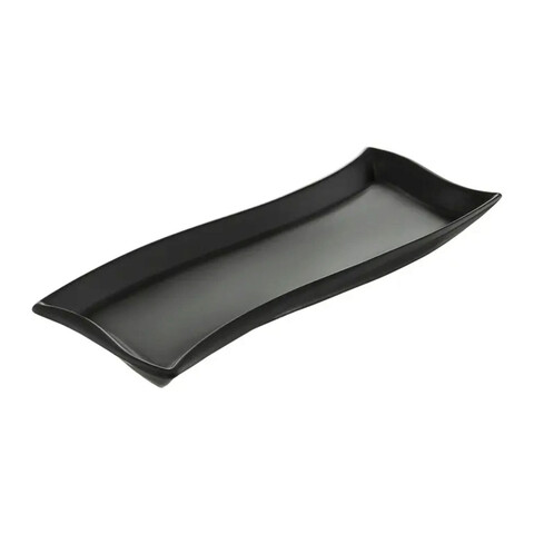 Platou servire salsa, ambition, 35 x 12.5 cm, portelan, negru