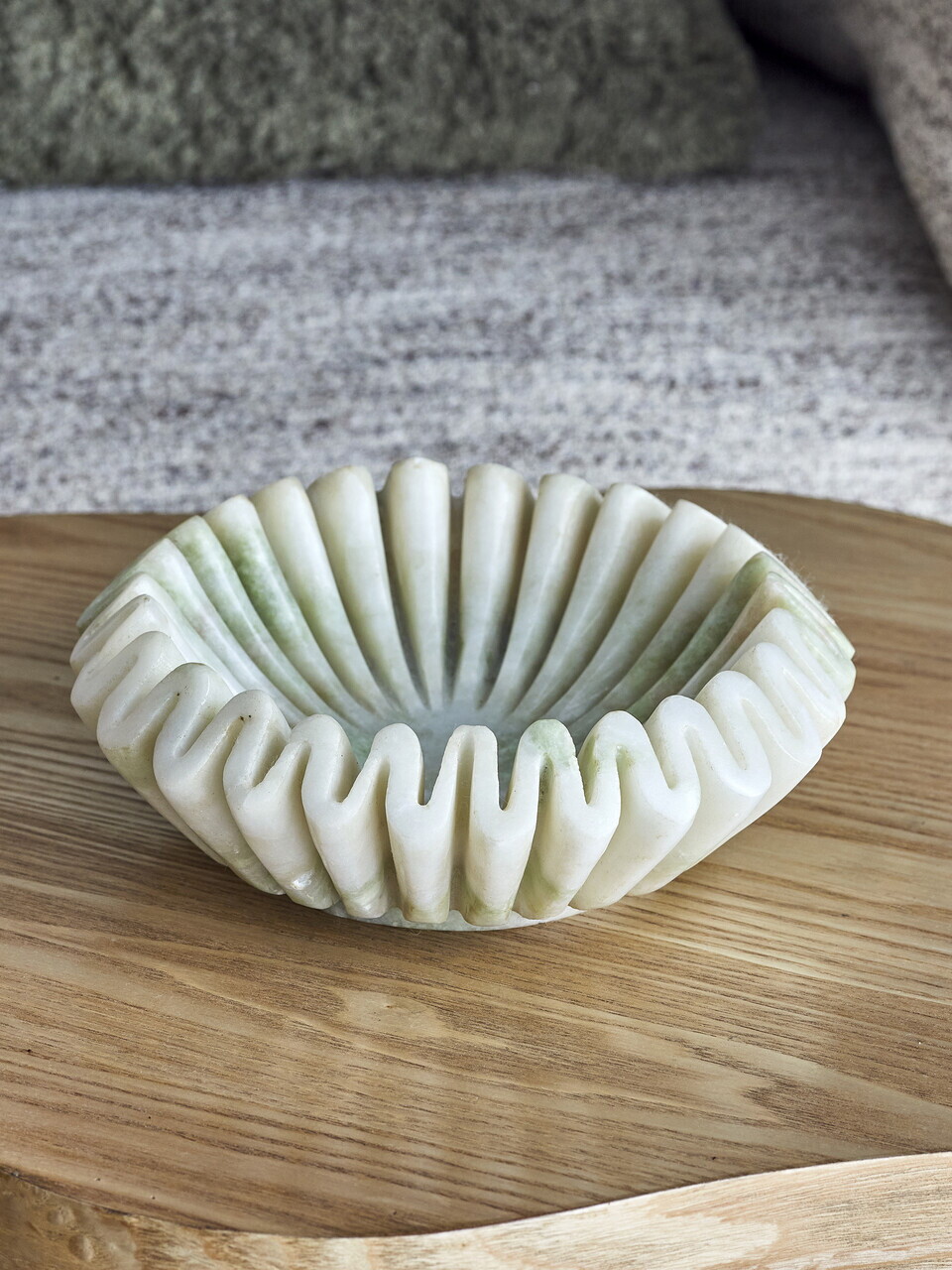 Bol decorativ, Bloomingville, Harmonia, 17.5x6 cm, 100 ml, marmura, verde - view 4
