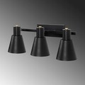 Aplica de perete, Funnel - 13094, Fulgor, 60 x 21 x 21 cm, 3 x E27, 40W, negru