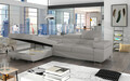 Coltar extensibil stanga 4 locuri ELTAP, Armd-364, Armando, 289x203x85 cm, lemn/poliester, gri