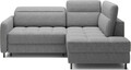 Coltar extensibil dreapta 3 locuri ELTAP, RT-04ROY, Barea, 208x160x100 cm, lemn/poliester, gri deschis
