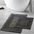 Set covorase de baie, Alanur Home, Venedik, Bumbac, Verde/Negru