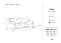 Canapea extensibila, Lilas, Mazzini Sofas, 3 locuri, cu lada de depozitare, 215x94x90 cm, catifea, albastru petrol