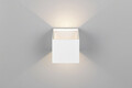 Aplica de perete pentru exterior Genie, RL NOW, 10x10.5x10 cm, 1W, 2x SMD, plastic, alb mat