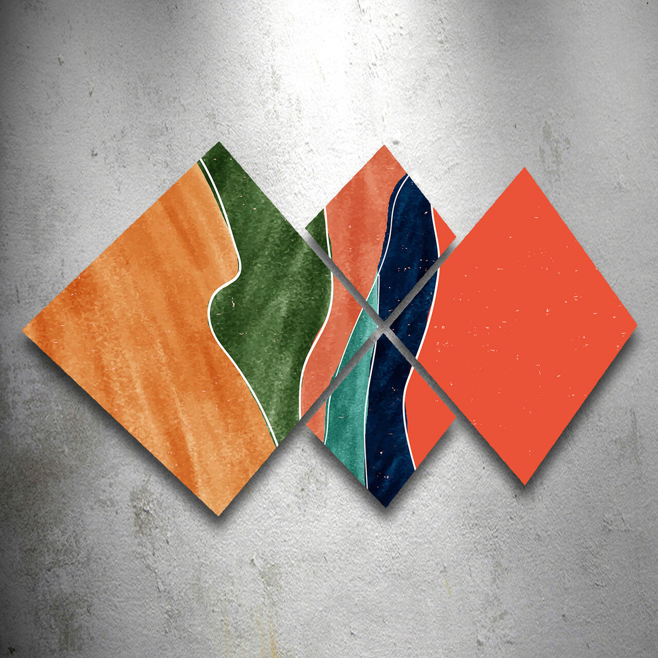 Set 4 tablouri decorative, 4MDF18268292331, MDF, Imprimat UV, Multicolor - 1 | YEO