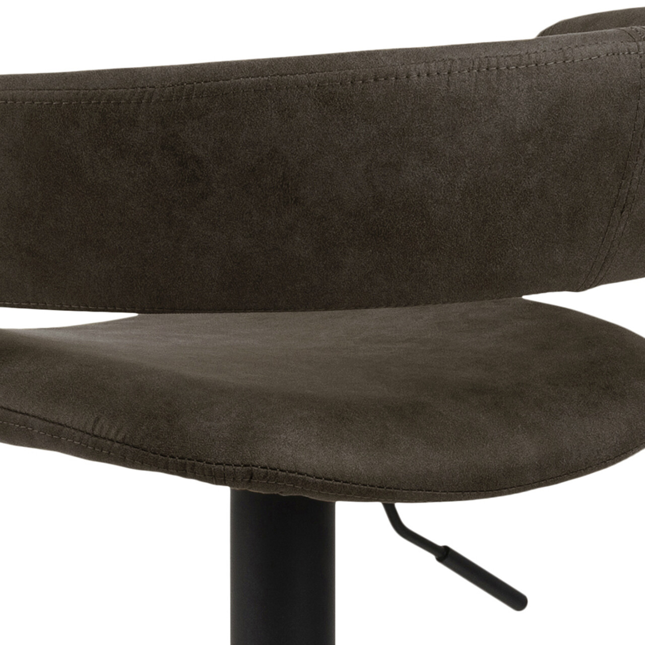 Scaun de bar Grace, Actona, 54.5x48.5x101 cm, rotativ, poliester/otel, antracit - view 5