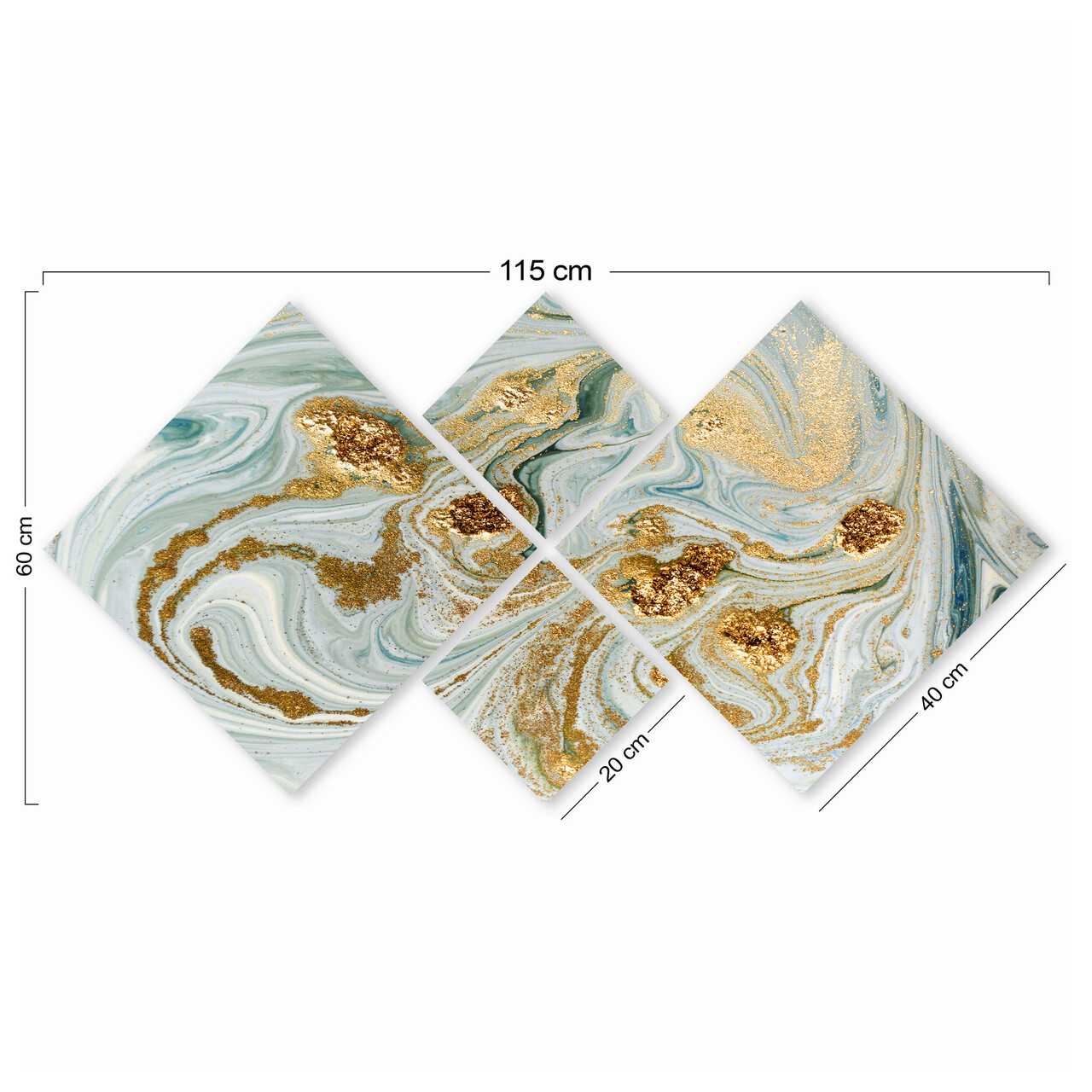 Set 4 tablouri decorative, 4MDF665277676, MDF, Imprimat UV, Multicolor