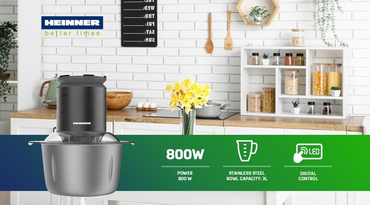 Tocator legume Heinner, 800W, antracit