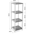 Organizator baie cu 4 rafturi Ellis, Versa, 34 x 33 x 110 cm, MDF/metal