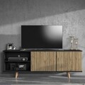 Comoda TV, Cordelia, FRN-9002-3, Lemn / Negru / Pin Atlantic