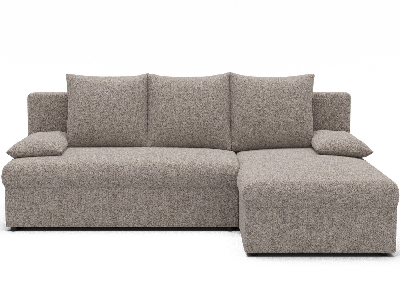 Coltar extensibil reversibil 3 locuri ELTAP, Gino, 201x143x90 cm, lemn/poliester, bej inchis — imaginea 5