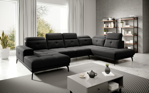 Coltar dreapta 6 locuri ELTAP, RT-10VER, Bretan, 350x205x107 cm, lemn/poliester, negru