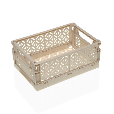 Cos pliabil pentru depozitare easy, versa, 25 x 16.5 x 10 cm, polipropilena, crem